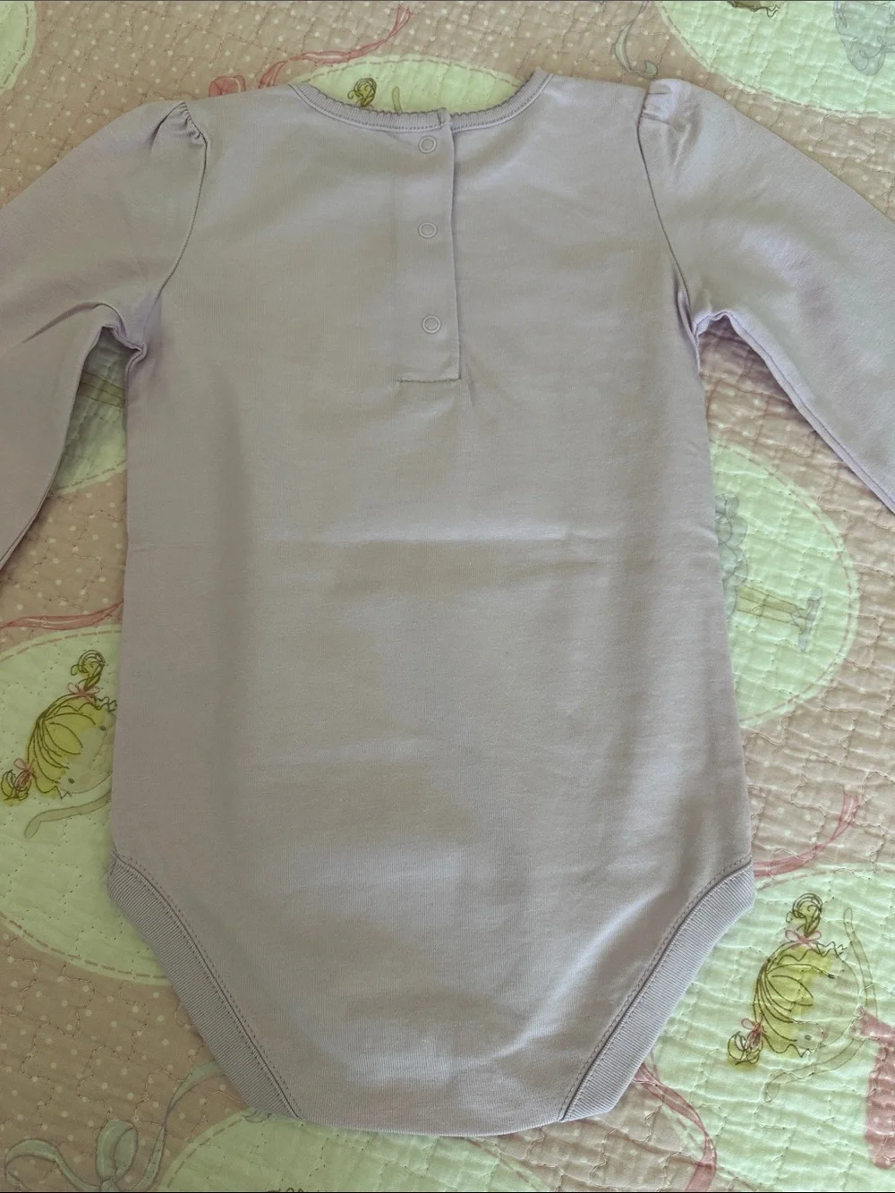 Gymboree Lavender Bear Scarf Long-Sleeve Bodysuit